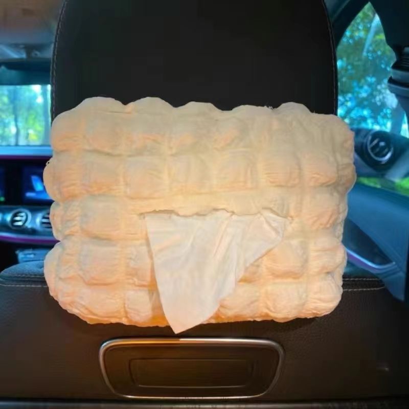 Caja de pañuelos para coche de burbujas, caja de dibujo en coche, bolsa colgante, decoración linda creativa, accesorios para coche de celebridades de Internet colgantes