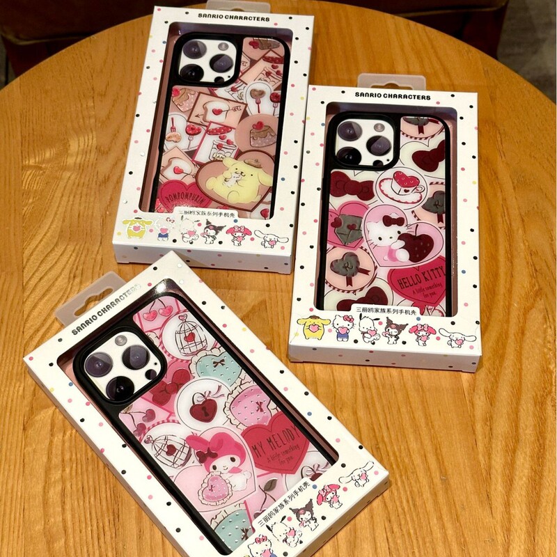 Officially Licensed Magnetic Gold-Plated Sanrio Hug Series Phone Case Suitable for iPhone 17 Pro Max, Shockproof 16