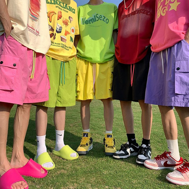 Dopamine Color Wear Quick-drying Workwear Shorts Men's Summer Sanya Wind Beach Pants Knee-length Pants Dopamine Color Wear Quick-drying Workwear Shorts Men's Summer Sanya Wind Beach Pants Knee-length Pants