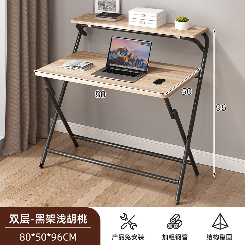 Mesa de computadora plegable, escritorio de escritorio plegable