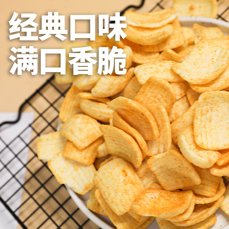 Fresh Shrimp Chips, Shrimp Strips, Potato Chips 500g Office Dorm Snack Food Puffed Whole Box Food Wholesale