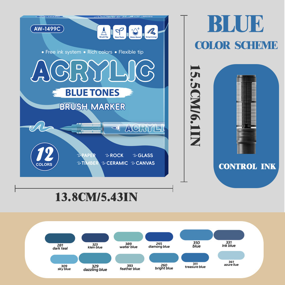12 colores azul