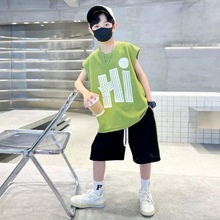 2025春秋季新款男孩秋款酷帅运动秋装潮男童帅气中大儿童卫衣套装