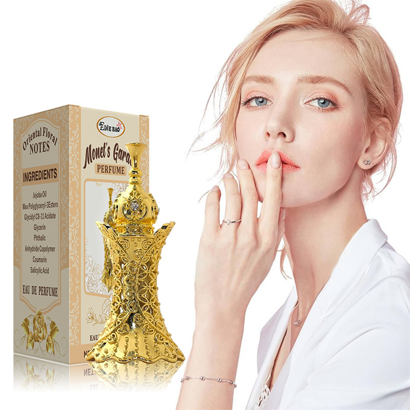Ediebao Cross-Border Golden Dubai Arabian Women's Perfume Alcohol-Free Exotic Fragrance 5ml Mini