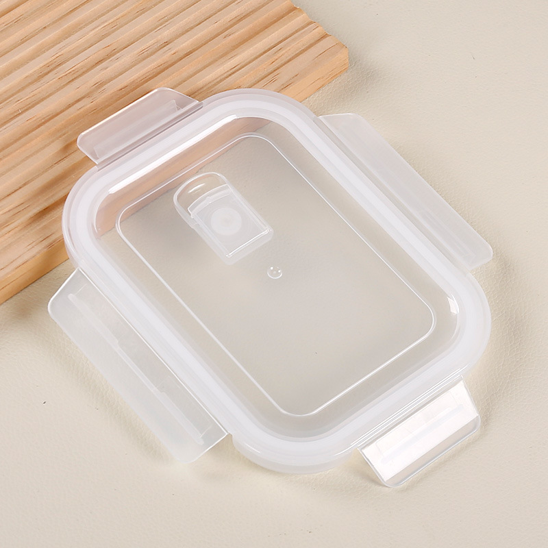 Caja de almacenamiento con cubierta Caja de microondas de vidrio Caja de almuerzo Refrigerador almacenamiento Caja de sellado Accesorios cubierta Caja de mesa cubierta