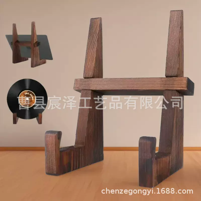 木质菜谱架唱片CD书架厨房食谱平板收纳立式支架相框支架台面书架