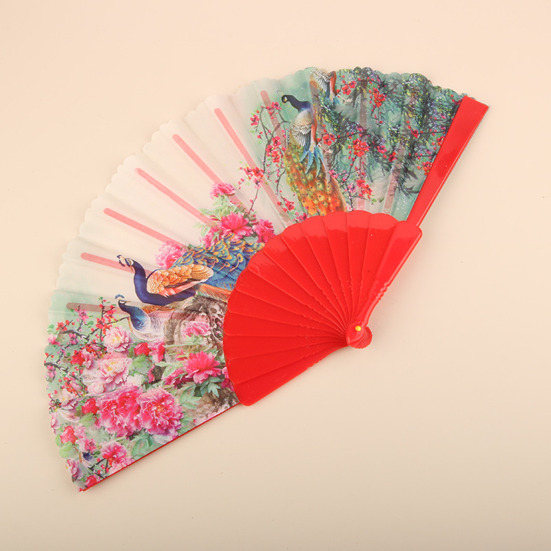 Abanico Plegable de Encaje de Plástico, Estampado, para Danza image 102