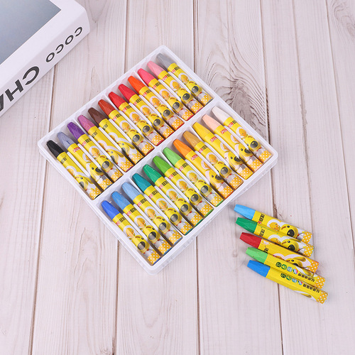 Wholesale silky oil pastels 12 colors 18 colors 24 colors 36 colors children's painting and doodle pens creative cartoon art brushes