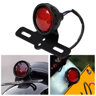 Motorcycle Harley Cruise Prince Tail Light Modified Retro Universal LED Tail Light License Plate Brake Light