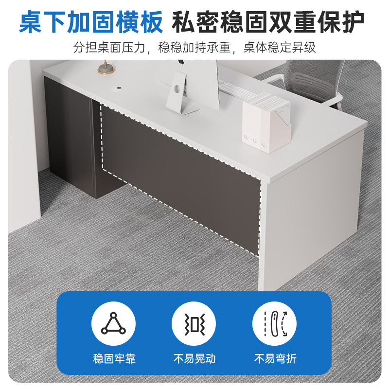 Mesa y silla de oficina para una sola persona 1.2m escritorio de computadora oficina 1.4m escritorio de personal simple y moderno