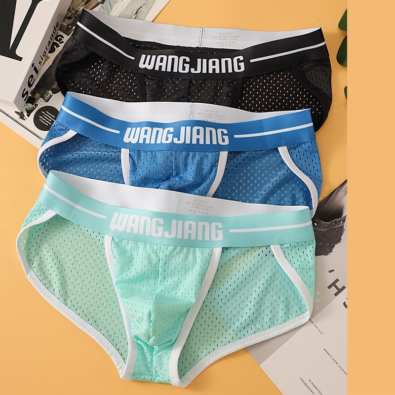 Ice Silk Men's Briefs Summer Thin Mesh Breathable Cool Sense Antibacterial High Fork Briefs Hip Briefs for Men Ice Silk Men's Briefs Summer Thin Mesh Breathable Cool Sense Antibacterial High Fork Briefs Hip Briefs for Men