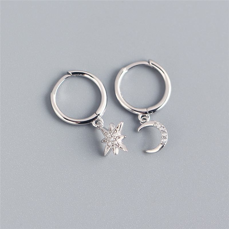 New Trendy Stud Earrings Moon Stars Simple Earringspicture12
