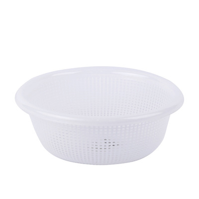 加厚圆形塑料大小号篮子塑料筐沥水篮筛洗菜盆水果篓子厨房收纳筐