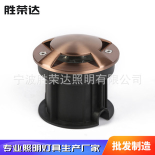 3W outdoor lawn underground lamp new stainless steel anti-break underground lamp three transparent underground lamp