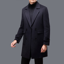 冬季新款男式商务羽绒尼外套韩版羊毛脱卸内胆大衣批发lbs823698