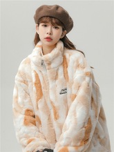 羊羔毛外套女毛茸茸冬季新款棉衣中学生毛绒加厚棉袄男秋冬款棉服