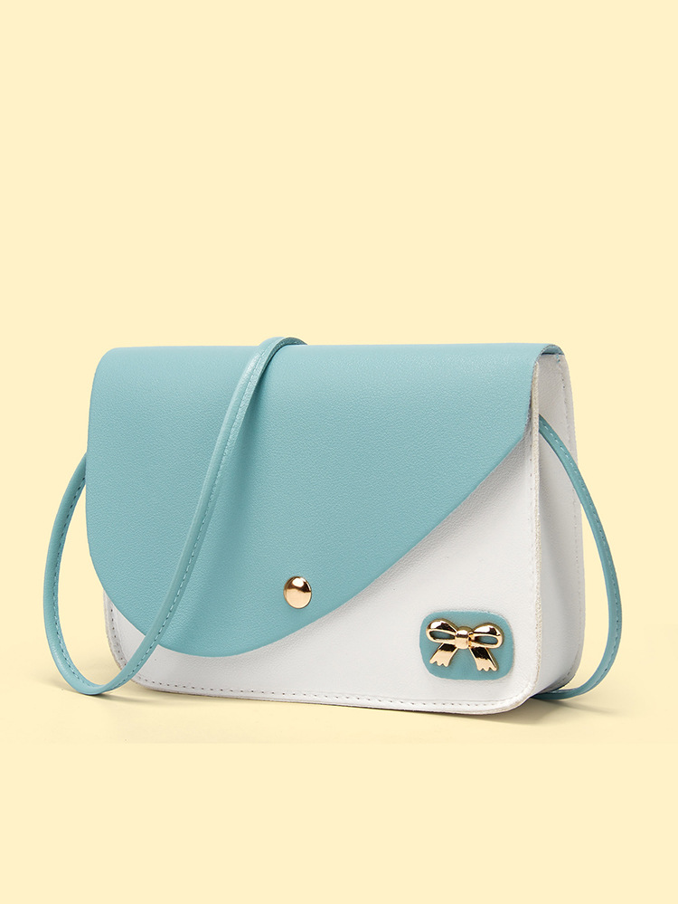 Hit Color Fashion Bow Simple Metal Messenger Cute Shoulder Bag display picture 5