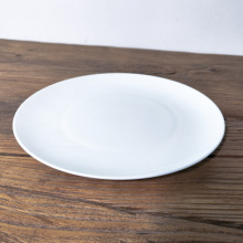 浅盘批发定制logo白色酒店餐具骨瓷沙拉盘镁质陶瓷西餐牛排盘大盘