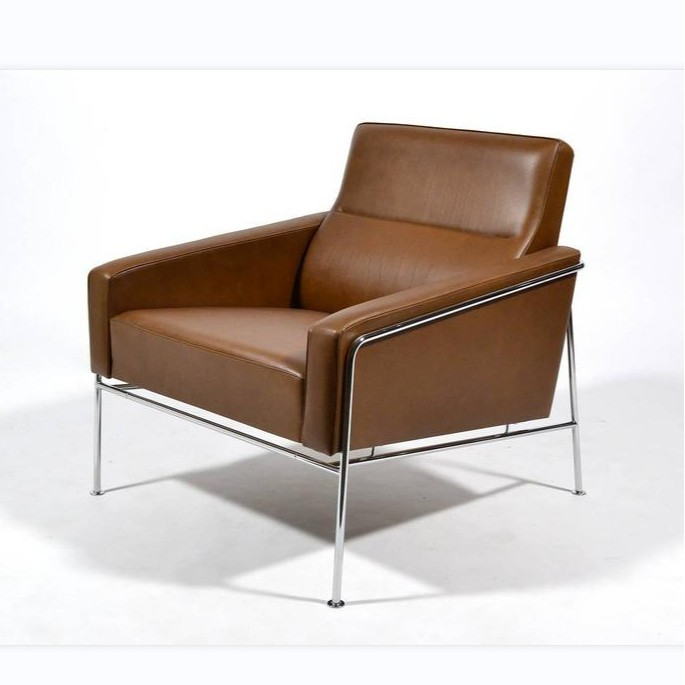 Arne Jacobsen 3300 Nordic Style Single Sofa Living Room I-Sofa Chair Leather Leisure Chair