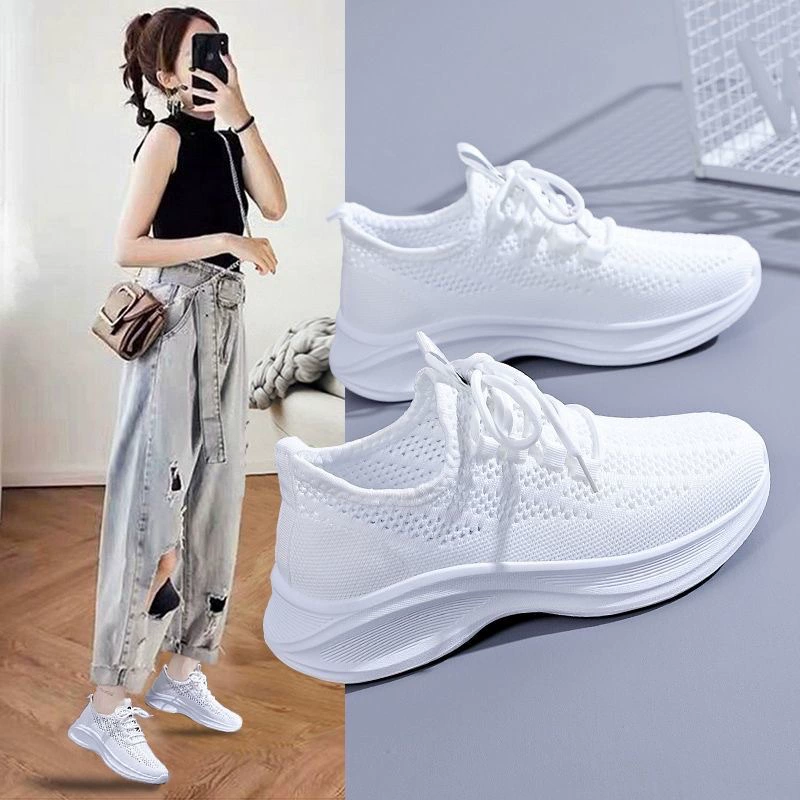 Старая пекинская тканевая обувь женская тонкая сетчатая лапша среднего и пожилого возраста 2024 полая спортивная сетка обувь повседневная дышащая мама обувь