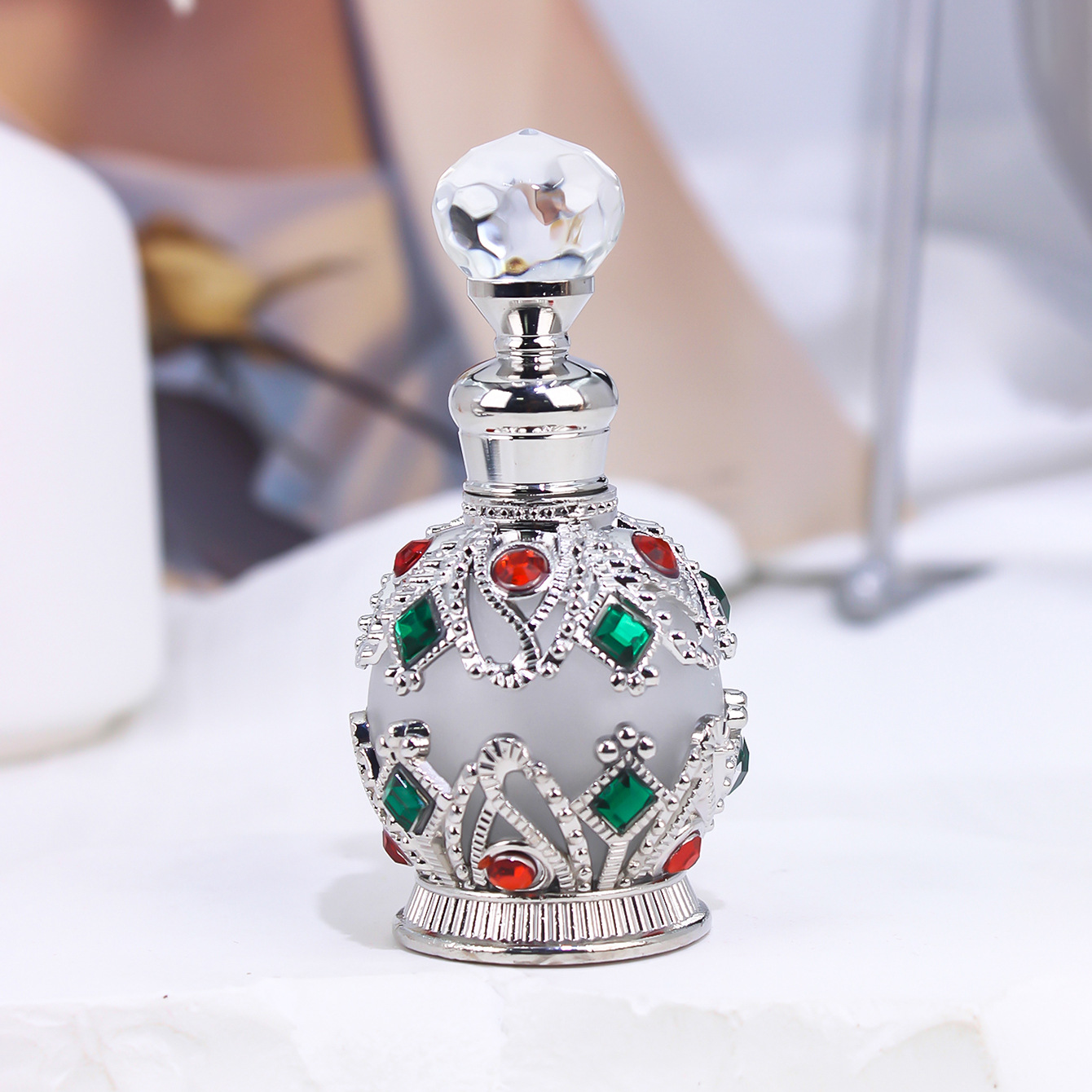 Dubai Arabia 15ml botella de perfume de aceite esencial botella de vidrio botella de perfume