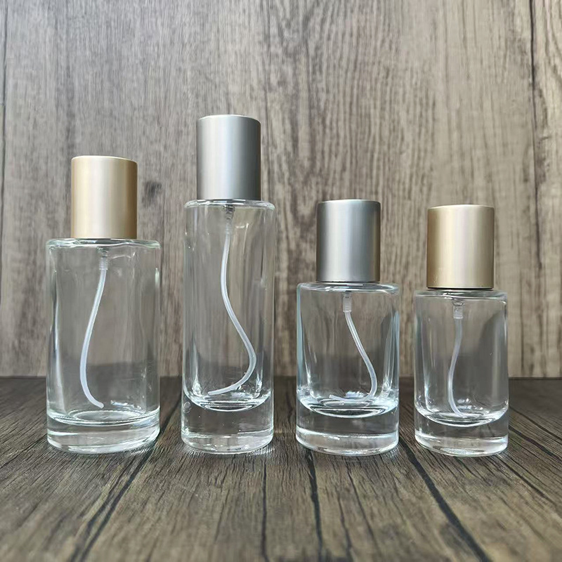 螺口B190-20ml30ml50ml 圆柱形香水玻璃瓶化妆品分装按压喷雾空瓶