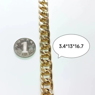 铝链挂电工艺金色链条过盐雾测试环保箱包手袋工厂直供认证服装
