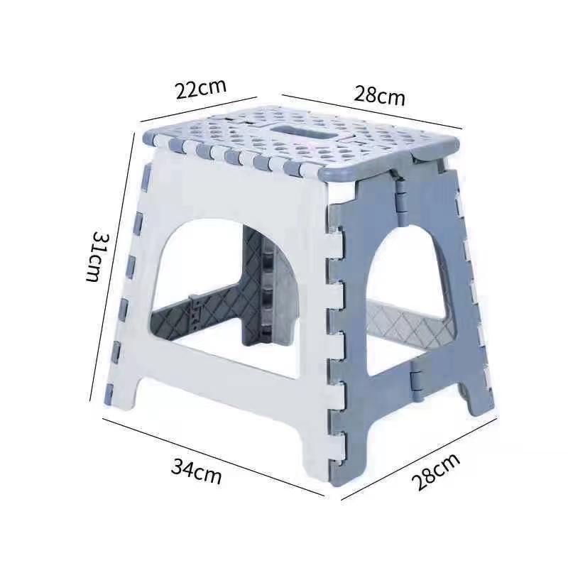 Taburete de plástico plegable portátil hogar viaje al aire libre portátil de ahorro de espacio engrosada durable niños adultos silla