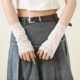 Sun Protection Half-Finger Lace Gloves Fingerless Lace Wedding Bridal Decorative Ball Gloves Driving Sun Protection Short Sleeves