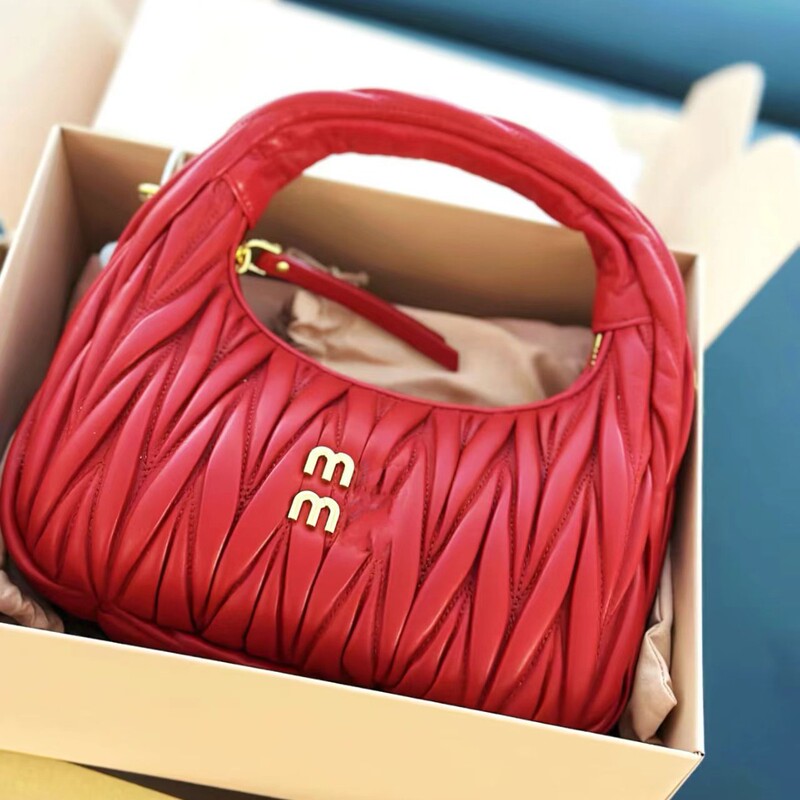 Miaojia Satchel Armpit Dumpling Bag Cloud Bag Crescent Bag Pleated Crossbody Handbag Genuine Leather Women's Bag Cross-Border Miaojia Satchel Armpit Dumpling Bag Cloud Bag Crescent Bag Pleated Crossbody Handbag Genuine Leather Women's Bag Cross-Border