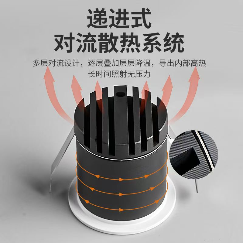 스폿 램프 내장 눈부심 방지 5CM 콘덴서 미니 스팟 램프 작은 조리개 3CM 스타 와인 캐비닛 LED 디스플레이 캐비닛 램프