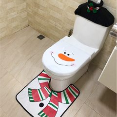 外国貿易の人気スポットクリスマス装飾用品雪だるま人形便器カバー便器カバー家庭雰囲気装飾