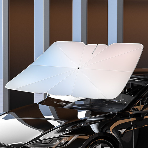 Car sunshade sunshade car retractable sunscreen and insulated sunblock front windshield parasol