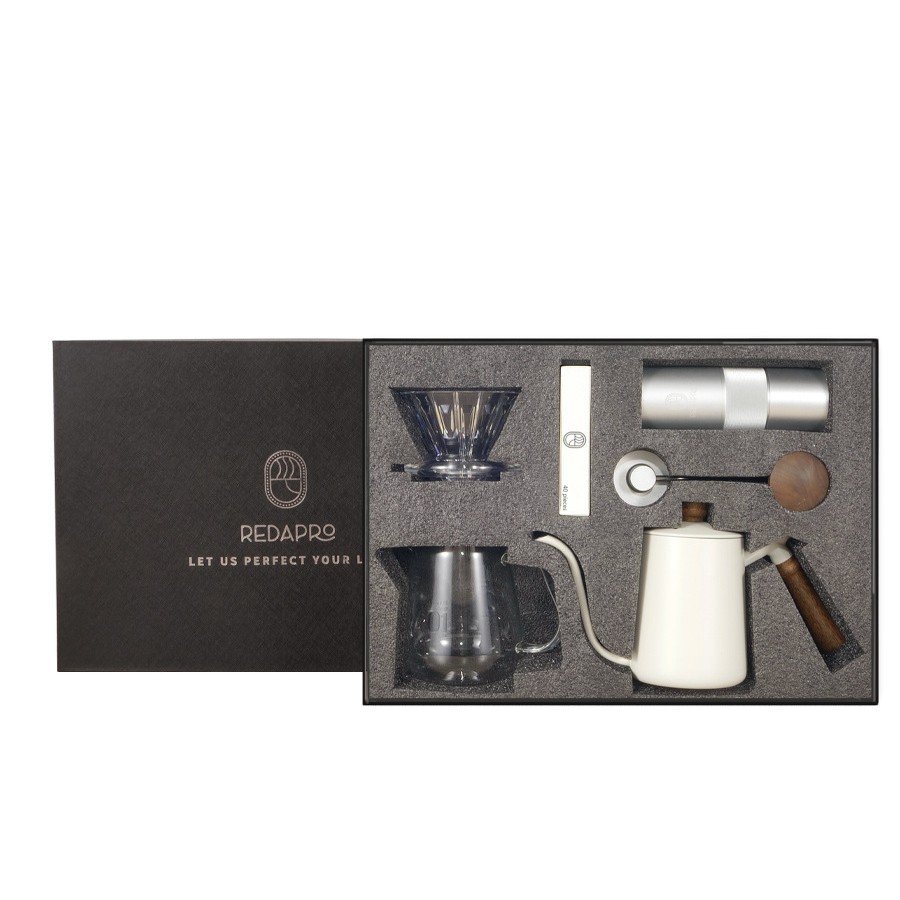 Hogar americano estilo simple mano café traje regalo cafetera caja de regalo de cinco piezas regalo práctico y elegante