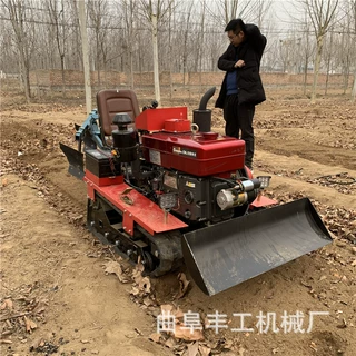 小型25马力履带旋耕机农用履带旋耕除草机葡萄园乘坐式履带拖拉机