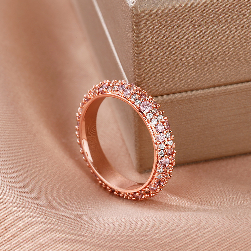 Rosa Ring Mit Bunten Edelsteinen Für Damen Schmuck Accessoires_voghion.com