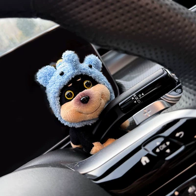 Couple Cute Female, Seat belt shoulder pad - holding-model-blue-elephant-bee-dog