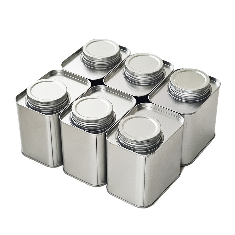 防湿密封コーヒー豆缶ブリキ缶 100 グラム印刷可能なロゴ茶穀物金属包装|undefined
