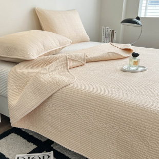 Class A Mother and Child Cotton Bed Cover Three-Piece Set Cotton Sandwich Xinjiang Cotton High Temperature Sand Wash Tatami Non-Slip Bed Sheet