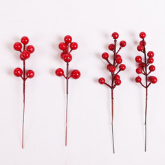 Cross-border Amazon 7/12/14 Prick Branch Simulation Red Fruit Berry Christmas Decorative DIY Accessories