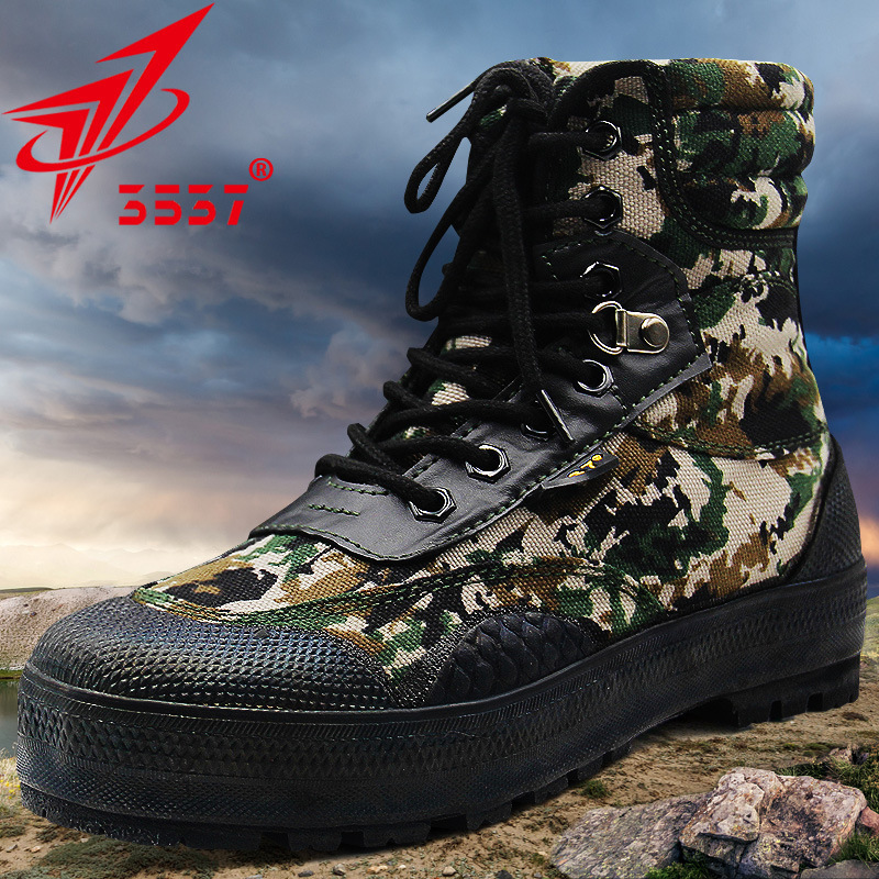 3537 genuine goods High Waist Assault Men's Shoes Camouflage High Top Shoes Outdoor Sports Canvas Shoes Mountaineering sneaker Site Shoes