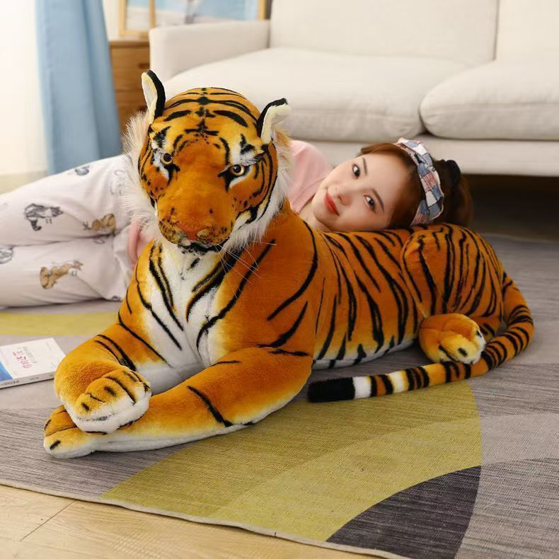 Simulated Tiger Plush Toy, Large Siberian Tiger Doll, Bed Sleeping Pillow, Cloth Doll, Children's Birthday Gift Simulated Tiger Plush Toy, Large Siberian Tiger Doll, Bed Sleeping Pillow, Cloth Doll, Children's Birthday Gift