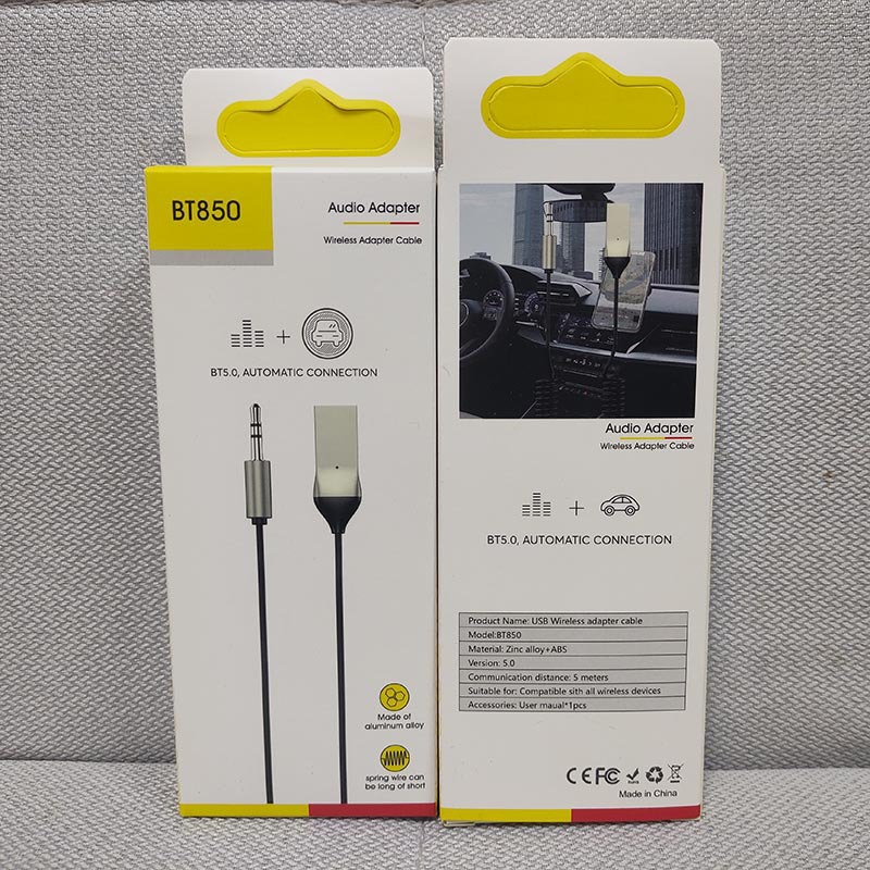 Premium car audio Bluetooth receiver with built-in microphone, Bluetooth hands-free calling, navigation, and music playback