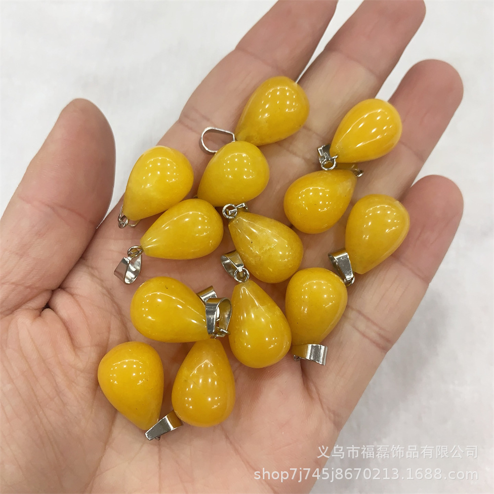 13*18mm ronda gota de agua colgante amatista natural Ojo de Tigre colgante de Piedra DIY pendientes collar de accesorios de la joyería al por mayor