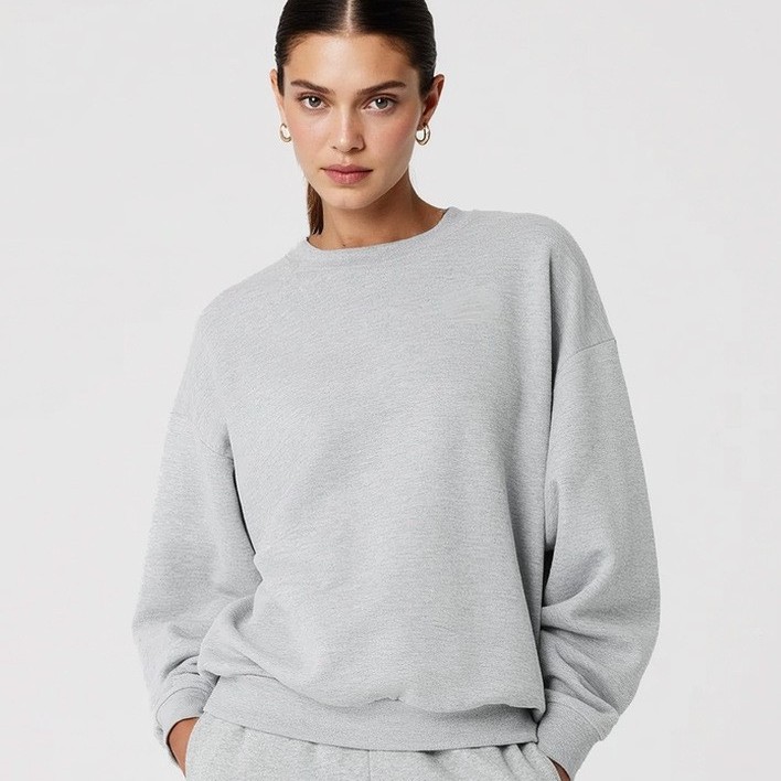 Autumn and Winter Sports Sweatshirt, Loose Round-Neck Fitness Sports Jacket for Women, Casual Versatile Fleece Yoga Top