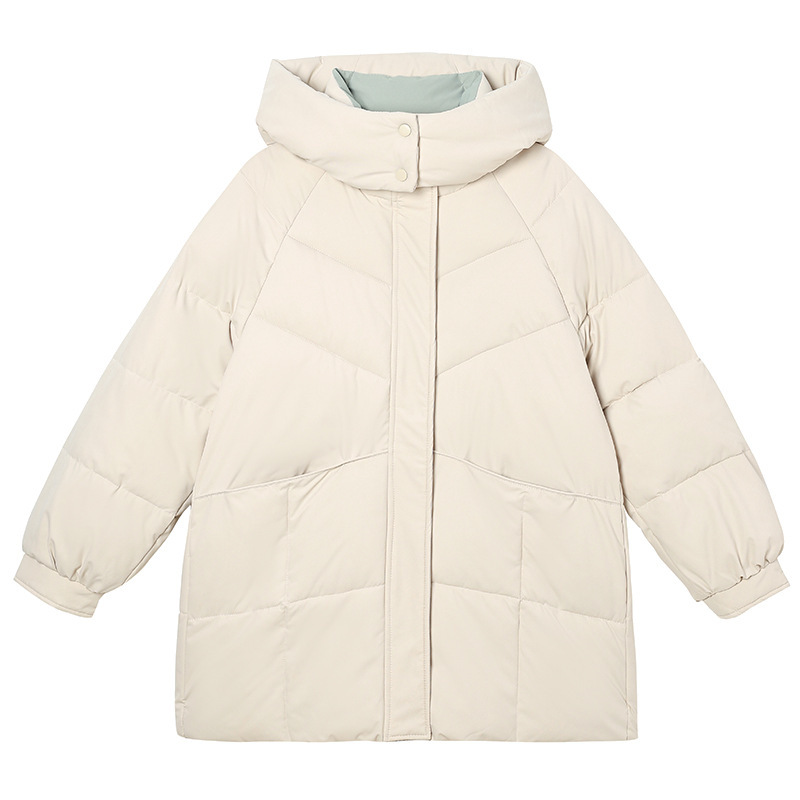 2025 nuevo algodón encapuchado mujer otoño invierno grueso calentamiento pan chaqueta de algodón largo chaqueta de invierno