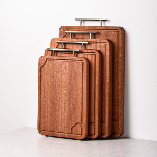 Ebony chopping board, antibacterial and mildew-proof, double-sided chopping board, solid wood chopping board, kitchen cutting board, fruit board, sticky board, anti-cracking