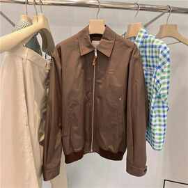 《毒家版本》现货高品质MU家新款缝线徽标夹克外套时尚百搭情侣款