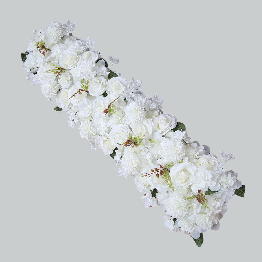 1m hilera de flores artificial hilera de suelo hilera de flores decorativa hilera de flores arco de boda flores decorativas hilera de flores largas hilera de rosas de boda