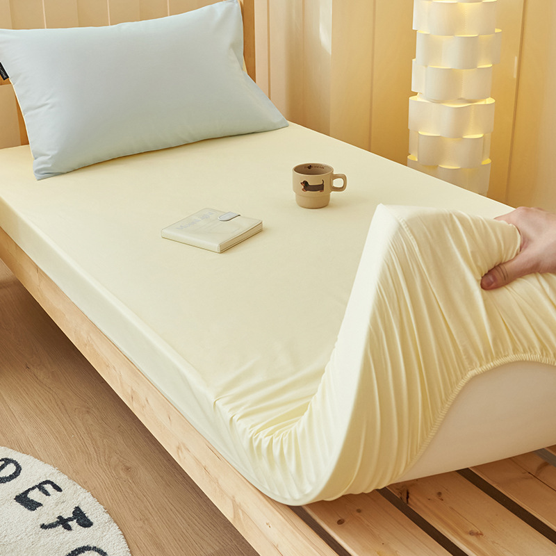 Sombrilla de cama de algodón de una sola pieza para dormitorio universitario 90x190 funda protectora de colchón de dormitorio individual funda de sábana de algodón